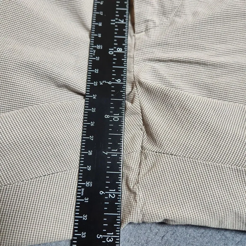 Banana Republic Dress Pants Men 36X30 (35X27) Tan Houndstooth Straight Leg